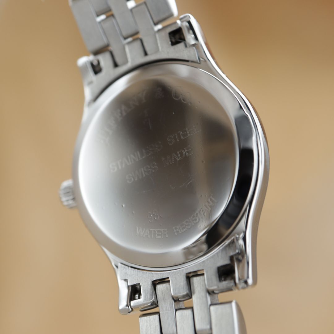 TIFFANY & Co. Classic Round Date SS SM RND DIS WHT ARA BELT <1990s>