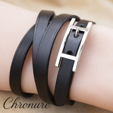 HERMES Hapi Leather Bracelet