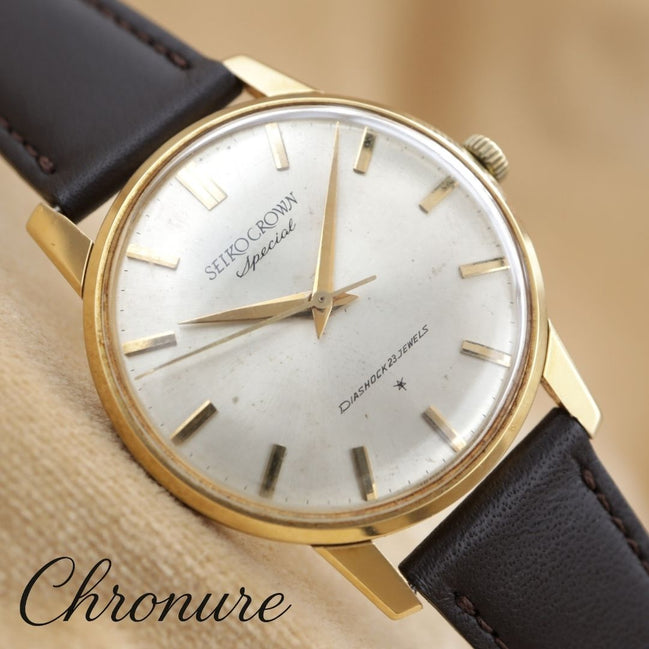SEIKO CROWN Special AD Dial K18 Gold 70198 <1964年>