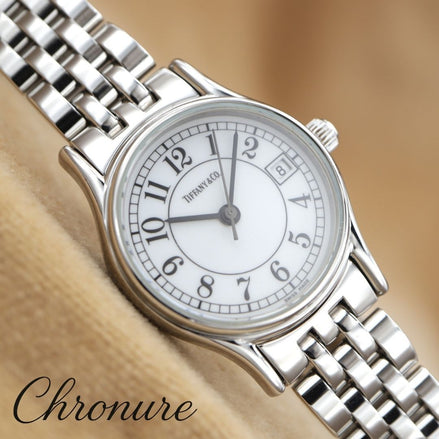 TIFFANY&Co. Classic Round Date SS SM RND DIS WHT ARA BELT <1990年代>