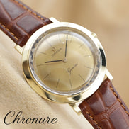 OMEGA Geneve Cal.620 18K Cut Glass <1960s>