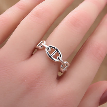 HERMES Chaine d'Ancre Enchainee Ring