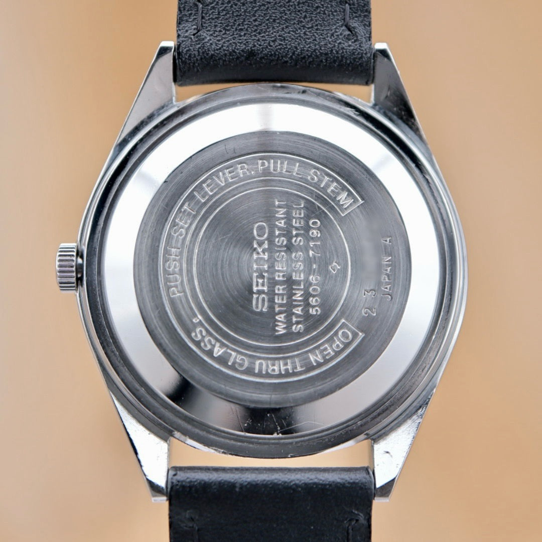SEIKO LM LORD MATIC 25JEWEWS 5606-7190 セイコー ロードマチック 自動巻き AT デイデイト カレンダー ベルト交換済 ヴィンテージ アンティーク 1972年 OH済/仕上済 【６ヶ月保証】 CH6