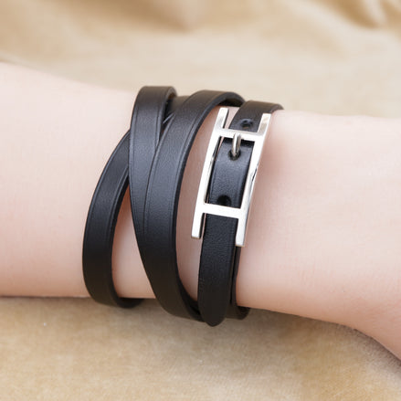 HERMES Hapi Leather Bracelet