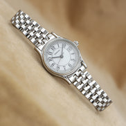 TIFFANY & Co. Classic Round Date SS SM RND DIS WHT ARA BELT <1990s>