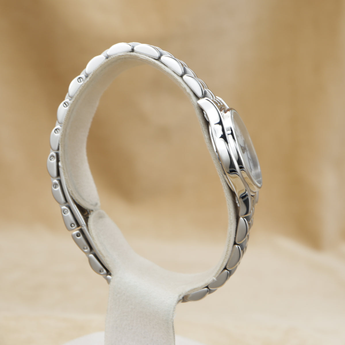 TIFFANY & Co. Classic Round Date SS SM RND DIS WHT ARA BELT <1990s>