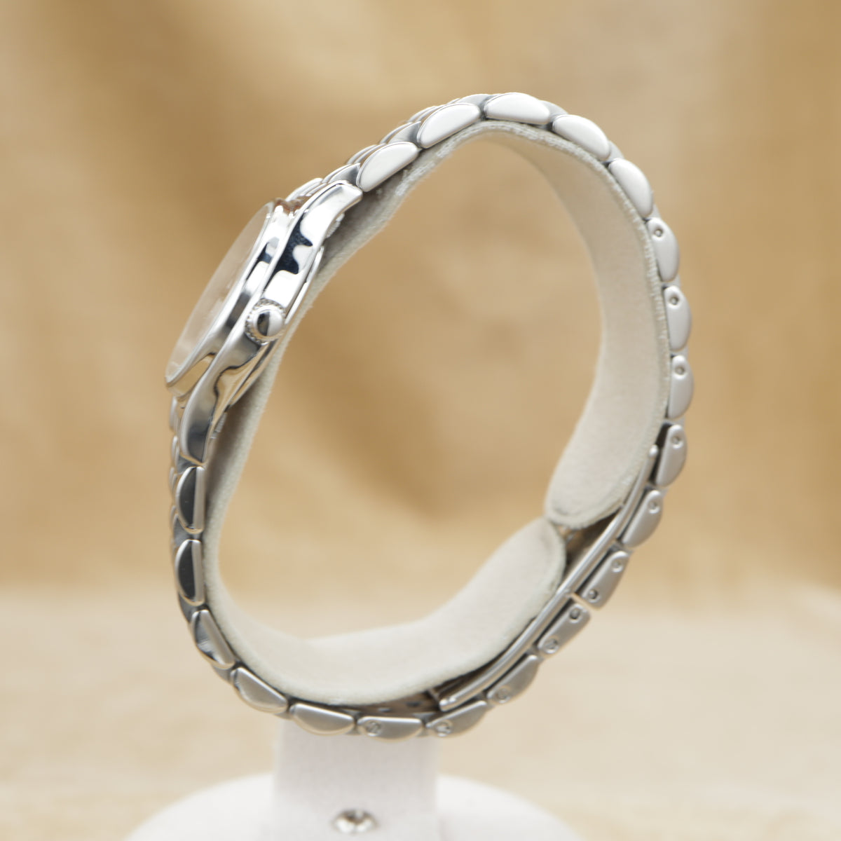 TIFFANY & Co. Classic Round Date SS SM RND DIS WHT ARA BELT <1990s>
