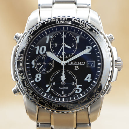 SEIKO BRIGHTZ World Time Alarm Titanium SAGW001/5T52-6B90 <2001>