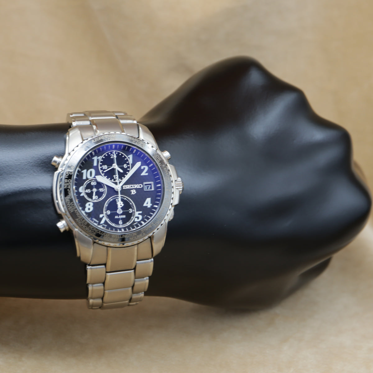 SEIKO BRIGHTZ World Time Alarm Titanium SAGW001/5T52-6B90 <2001>