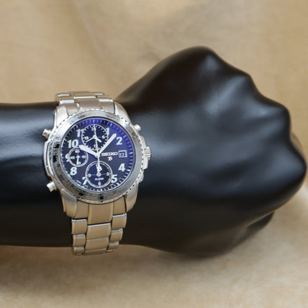 SEIKO BRIGHTZ World Time Alarm Titanium SAGW001/5T52-6B90 <2001>